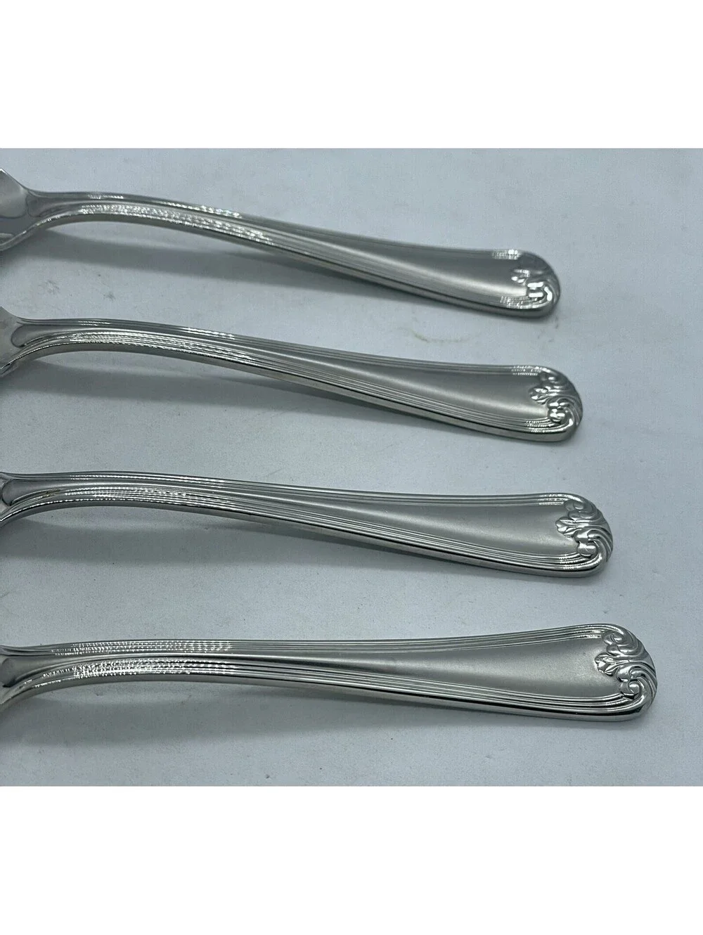 (4) Gorham WINFIELD FROSTED 18/8 Stainless Place Oval Soup Spoon Lot ~ 6 7/8”